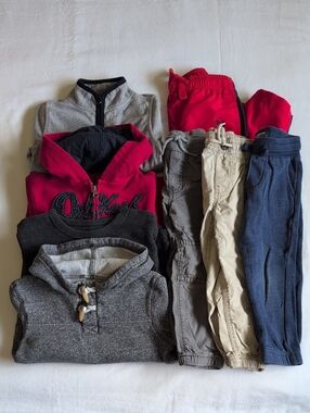 OshKosh B'gosh Boys Mix & Match Fall Wardrobe Bundle Lot Fits 3T (8 Pack)